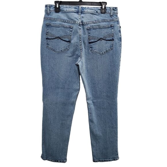 Faded Glory Woman's Petite Vintage Light Wash High Rise Taper Mom Jeans Plus 16P - Picture 6 of 6